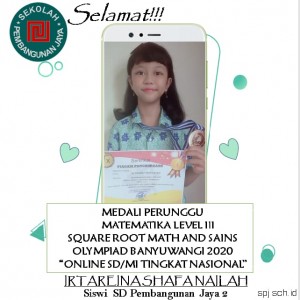 Medali Perunggu Matematika Level Iii Square Root Math And Sains Olympiad Tk Nasional 2020